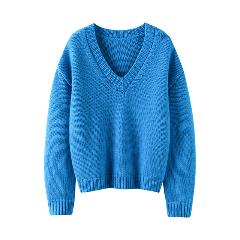适度撩人~重磅加厚粗棒针V领山羊绒衫女纯羊绒毛衣针织衫宽松秋冬,淘宝优惠券,粉丝福利购,淘宝优惠卷
