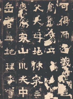 北魏中岳嵩高灵庙碑明拓本书法字