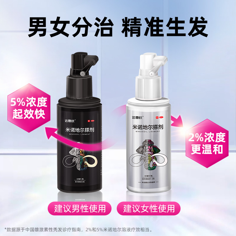 达霏欣旗舰店达霏欣米诺地尔酊搽剂女性产后脱发掉发密发发际线增长生发精华0