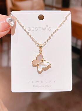 18K真金电镀高品质蝴蝶结贝壳