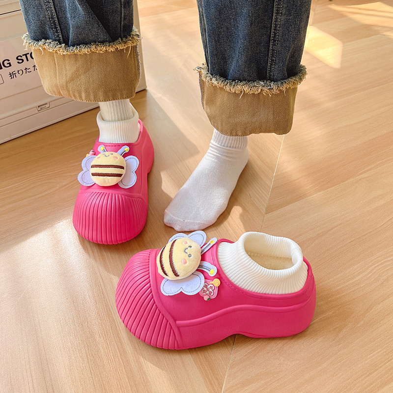 棉拖鞋女士秋冬季加绒保暖室内居家外穿防滑防水可爱厚底包跟棉鞋,淘宝优惠券,粉丝福利购,淘宝优惠卷