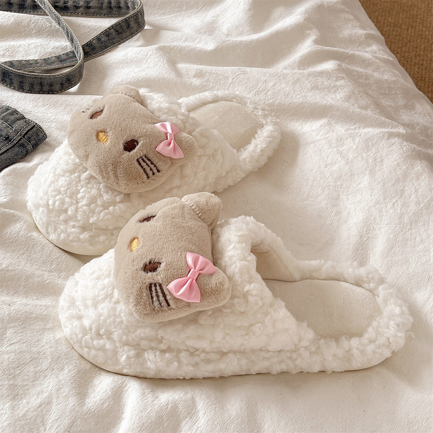 2025新款棉拖鞋女冬季外穿卡通可爱猫咪室内居家保暖防滑包头拖鞋,淘宝优惠券,粉丝福利购,淘宝优惠卷
