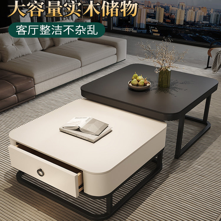 岩板茶几可移动轻奢高级感客厅茶几家用小户型移动茶几,淘宝优惠券,粉丝福利购,淘宝优惠卷