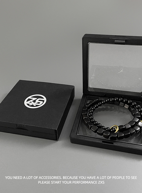 黑檀木金环双层手串盘玩手链