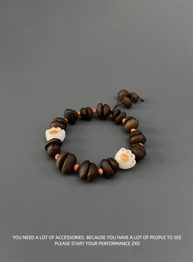 小众设计咖啡豆小猫手串男女