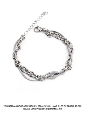 熔岩蛇骨双层钛钢手链