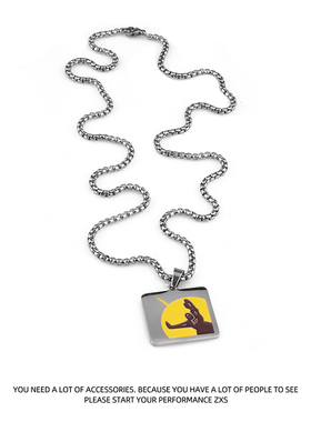 自带屏障！钛钢吊坠项链