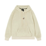 Бархатная демисезонная утепленная толстовка с капюшоном, в корейском стиле, с вышивкой