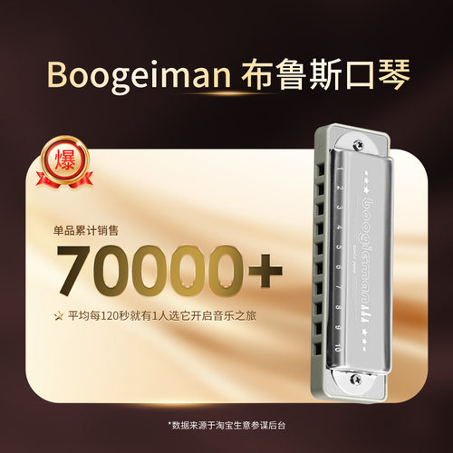 BoogieMan布鲁斯十孔口琴C调初学入门蓝调口琴网10孔专业演奏 - 图2