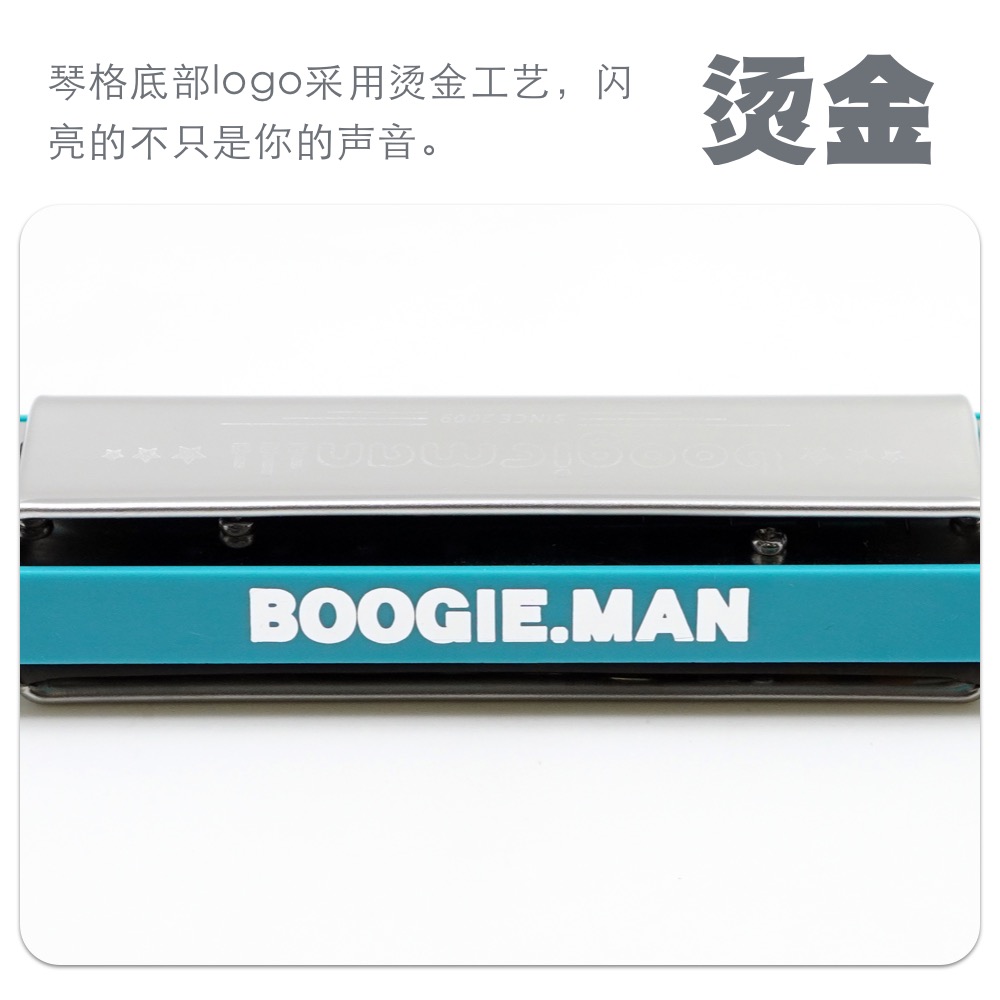 BoogieMan PADDY调音带低音6口琴十孔布鲁斯蓝调10孔初学园园同款 - 图2