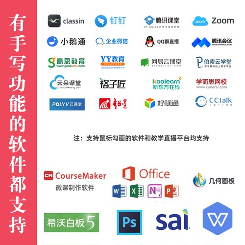 蒙以大师A4纸笔手写板数位板电脑手写屏手绘录课书写网课教学直播 - 图2