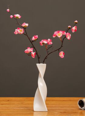 中式禅意假梅花仿真花小枝腊梅小瓶插花室内客厅玄关茶室摆放花艺