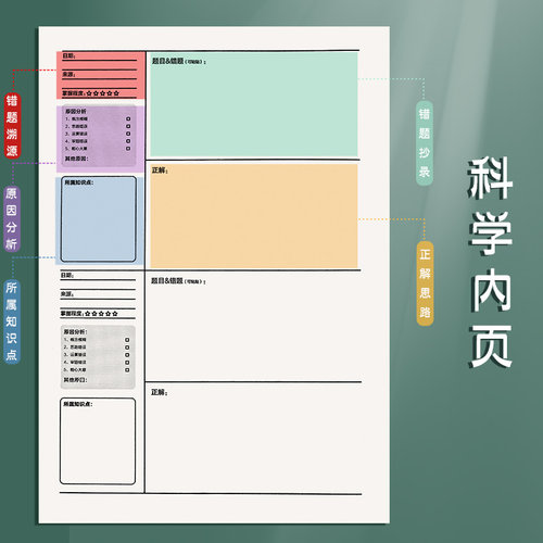 错题本纠错本改错本高中初中生加厚笔记本子语文数学英语错题整理本公务员大学生考研专用小学生一年级二年级 - 图2