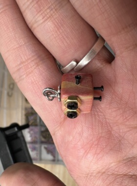 蒸汽朋克机器人钥匙扣包包挂件木质手作可爱卡通情侣小礼物耳坠