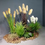 Моделирование тростника бонсай приземляется зеленые растения северные домашние украшения Внутренний ландшафт