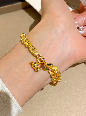 中古vingate铜钱盘缠葫芦手链女轻奢小众新中式国潮手串手饰品