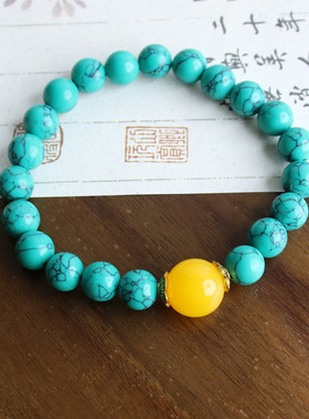 绿松石项链凤尾葫芦国风多圈项链diy汉服旗袍配饰项链配件批发