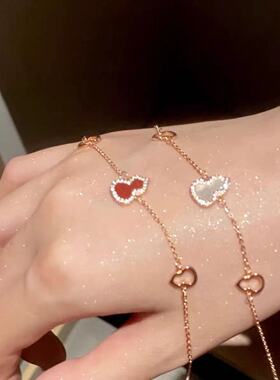 小葫芦手链女小众设计玫瑰金福禄新中式简约个性链子葫芦扣