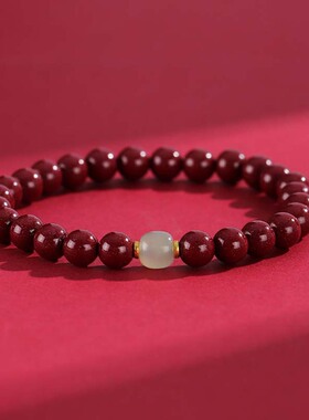 朱砂如意葫芦手串紫砂福禄平安朱砂手链单圈手链本命年女低含量