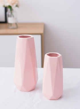 ins北欧陶瓷花瓶小清新水培插花简约白现代北欧客厅家居装饰摆件