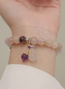 天然天山翠珍珠新中式气质手串闺蜜手饰花生葫芦吊坠手串批发