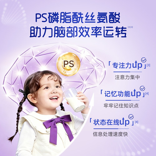 【大紫罐首发】爱羽乐新升级儿童成长奶粉750g新西兰进口专注记忆 - 图1