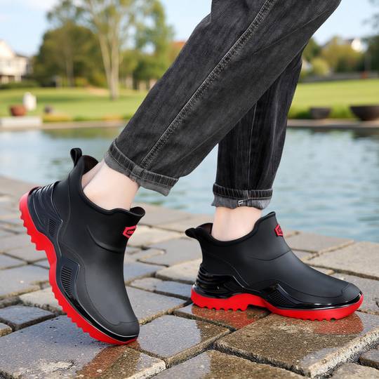 New low-top men's anti-slip and wear-resistant lightweight rain boots