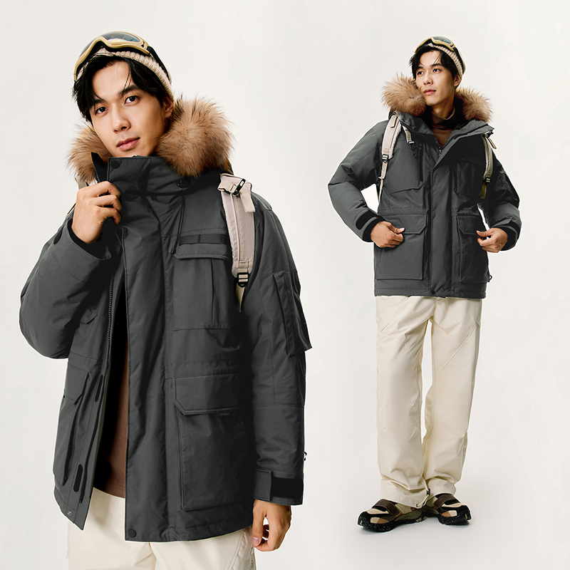 网易严选中国大鹅工装羽绒服2025地表强温90鹅绒服派克服男女同款