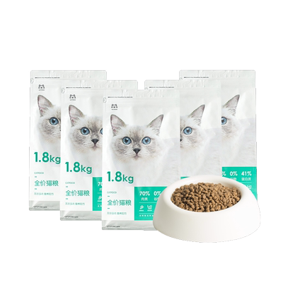 网易严选7种鱼鸡肉全期猫粮1.8kg*6袋