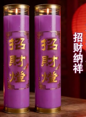 九紫离火马年幸运紫色酥油斗烛