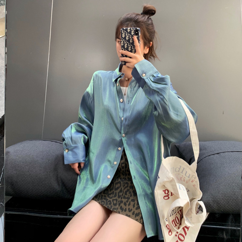 女上衣设计感小众2020新款人鱼衬衫 觅影衬衫