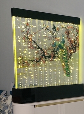 【双喜临门 通透款】水幕墙屏风隔断客厅流水玄关