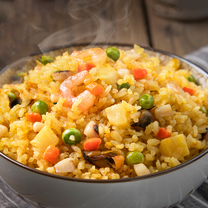 聚口福炒饭蒜香牛肉外婆菜鳗鱼扬州炒饭海鲜菠萝半成品商用预制菜 - 图0