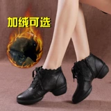 Осенне-зимняя танцевальная обувь для женщин, белые спортивные танцевальные туфли из натуральной кожи на мягкой подошве для верхней одежды, модные четырехсезонные туфли для кадрили