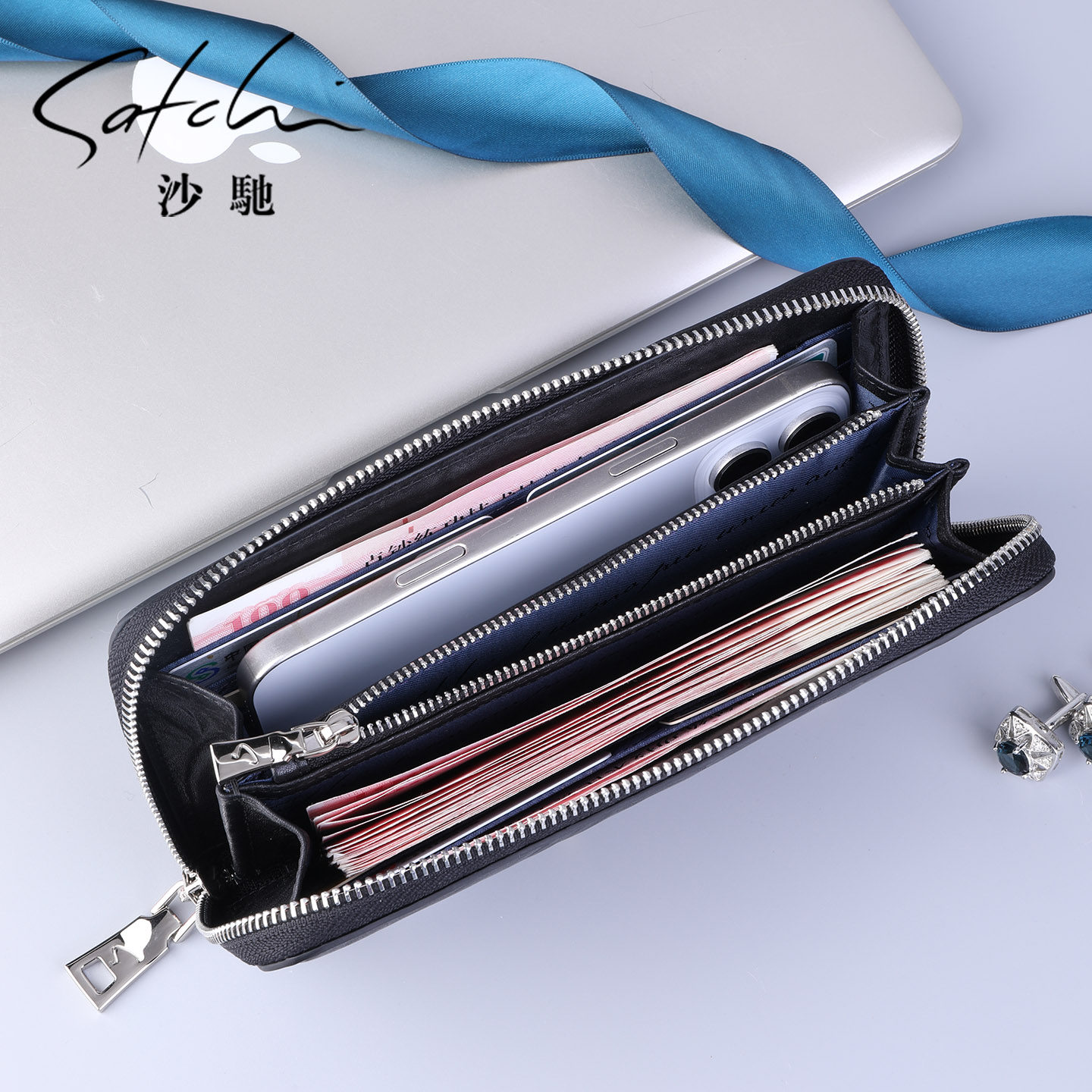 沙驰手包男真皮2026新款手拿包商务男士牛皮手抓包多卡位长款钱包,淘宝优惠券,粉丝福利购,淘宝优惠卷