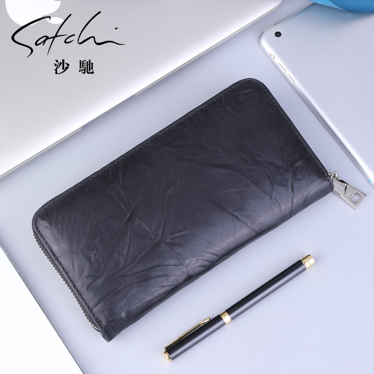 沙驰手包男真皮2026新款手拿包商务男士牛皮手抓包多卡位长款钱包,淘宝优惠券,粉丝福利购,淘宝优惠卷