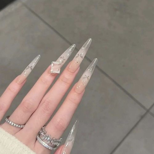 【冰露晨蝶】气质纯欲风高级冰透仙气蝴蝶带钻纯手工可拆卸穿戴甲 - 图3