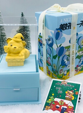 小师傅铜圣诞小熊摆件圣诞送礼