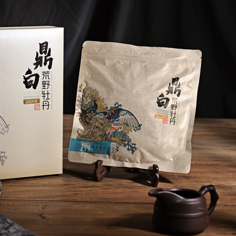 鼎白茶业 2019年福鼎白茶白牡丹荒野牡丹饼200g礼盒装