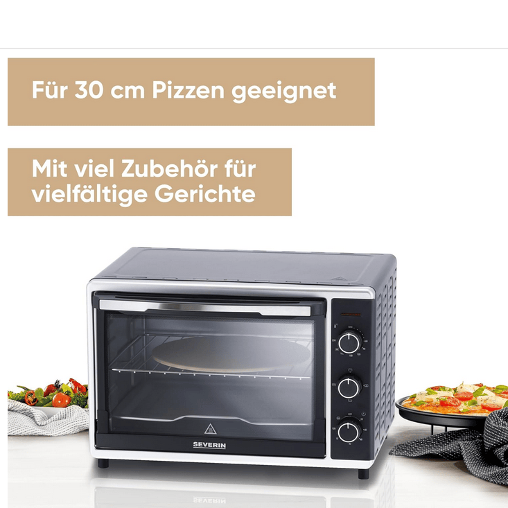 德国代购SEVERIN Baking & Toasting Oven TO2058 42L 烘焙电烤箱 - 图0