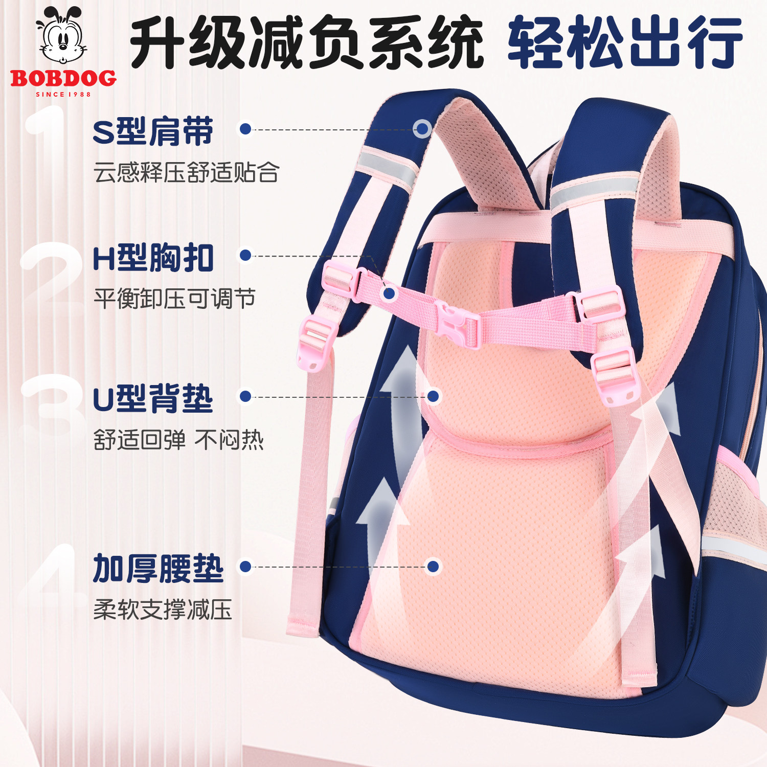 巴布豆小学生书包女轻便减负护脊双肩包一二三四五六年级初中男孩,淘宝优惠券,粉丝福利购,淘宝优惠卷