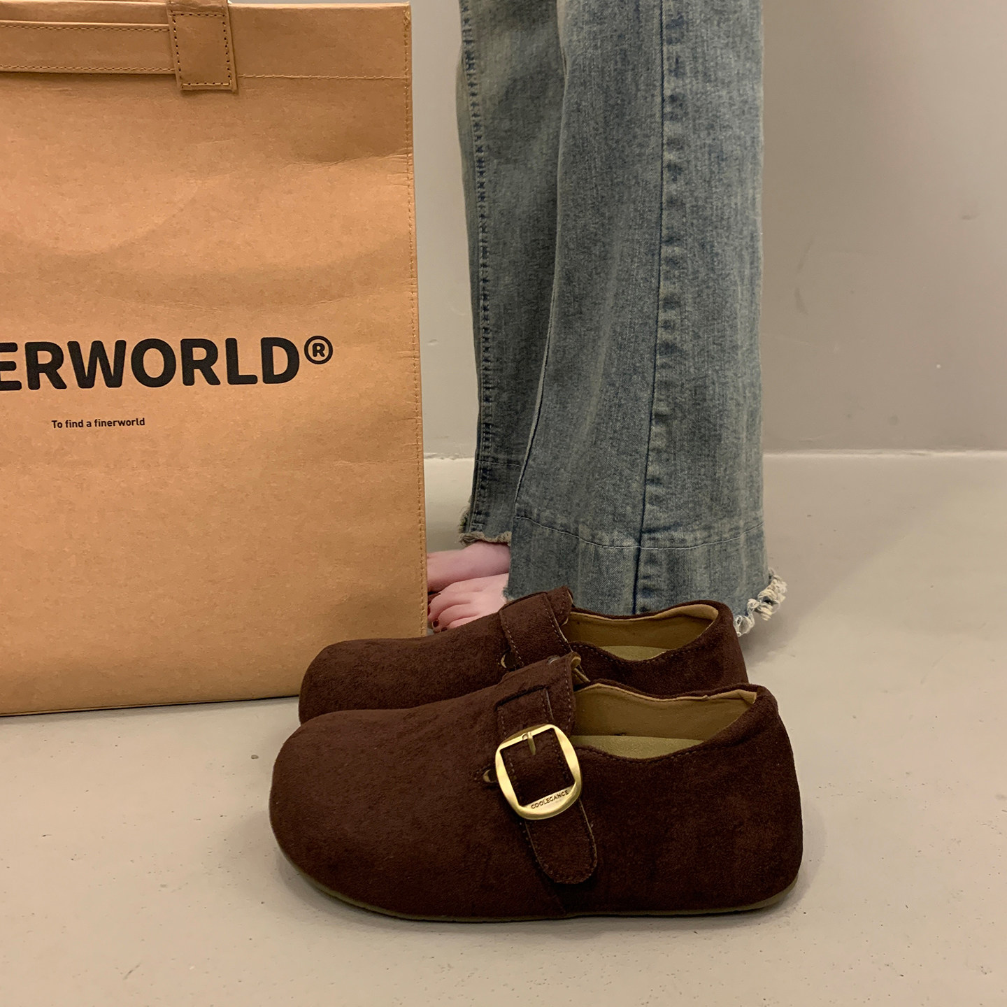 超火内增高厚底勃肯鞋女全包2026新款爆款春秋一脚蹬平底深口单鞋,淘宝优惠券,粉丝福利购,淘宝优惠卷