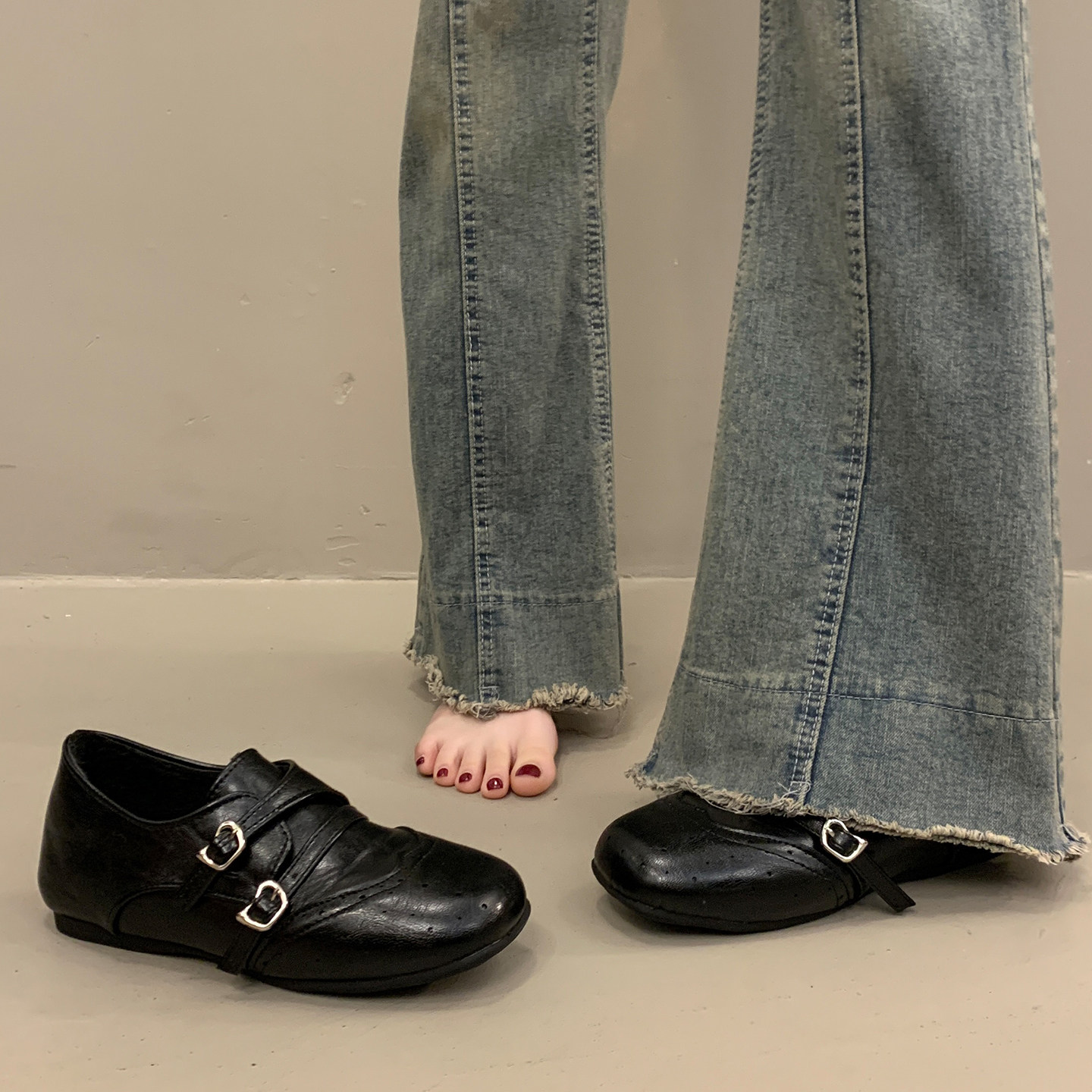 绝美加绒深口单鞋女秋冬季平底2025新款内增高玛丽珍毛毛鞋小皮鞋,淘宝优惠券,粉丝福利购,淘宝优惠卷