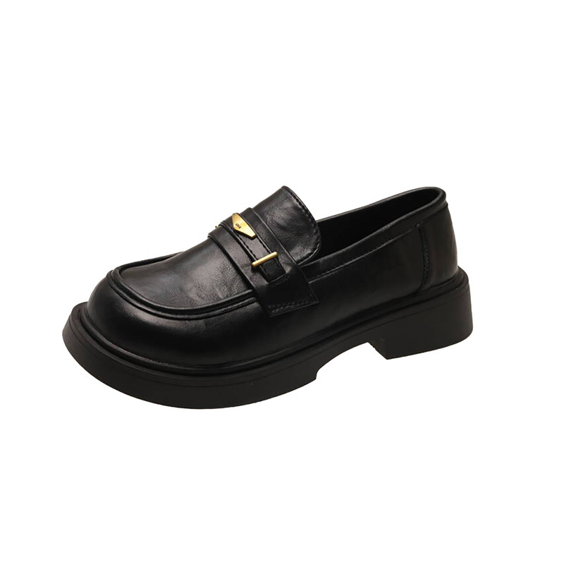 英伦风法式厚底增高深口单鞋女2025新款秋冬超火复古一脚蹬小皮鞋,淘宝优惠券,粉丝福利购,淘宝优惠卷