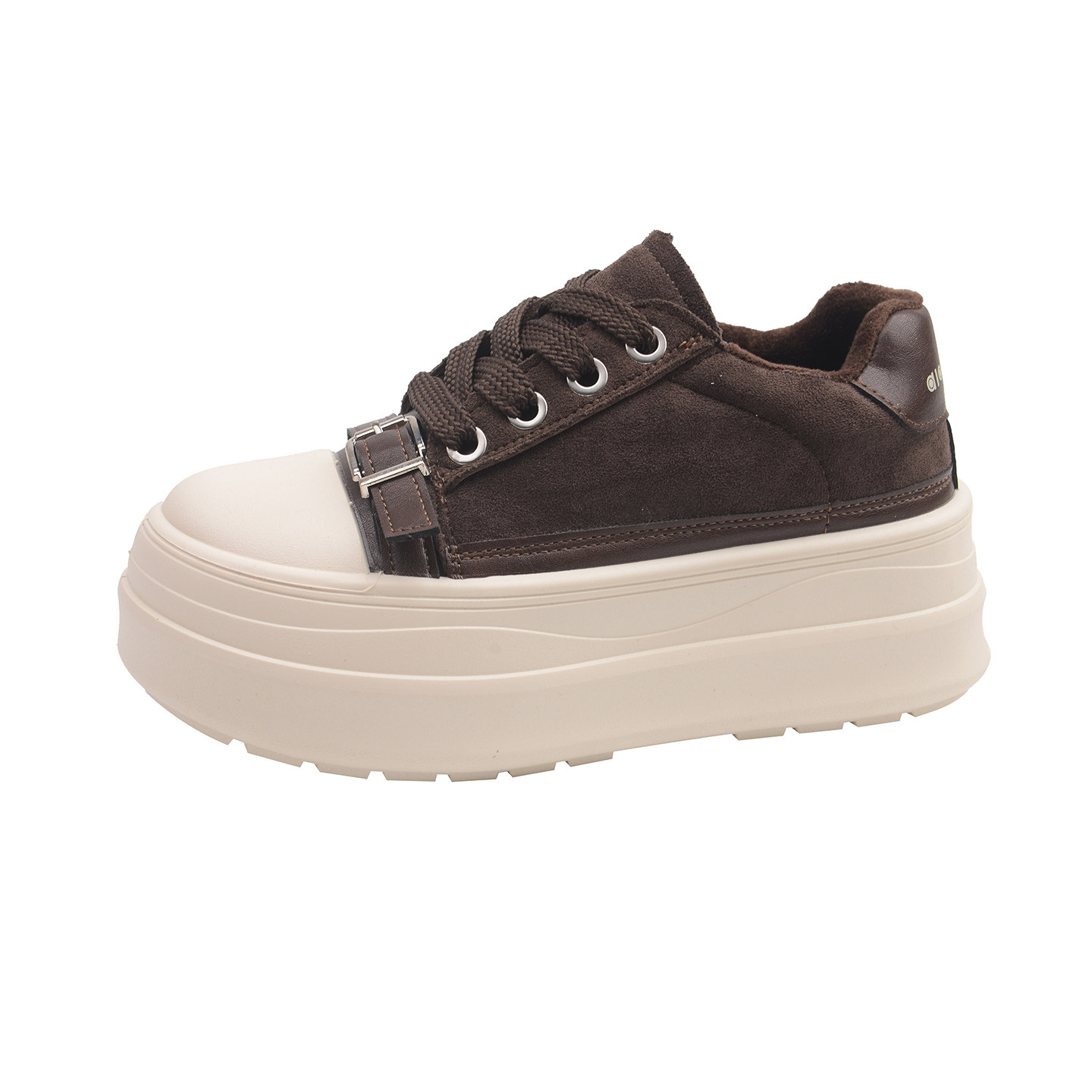 爆款小众加绒厚底增高板鞋女百搭2025新款秋冬大头运动休闲松糕鞋,淘宝优惠券,粉丝福利购,淘宝优惠卷