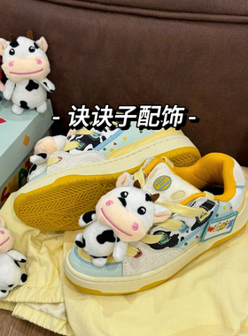 卡通可爱小奶牛鞋扣diy可拆卸