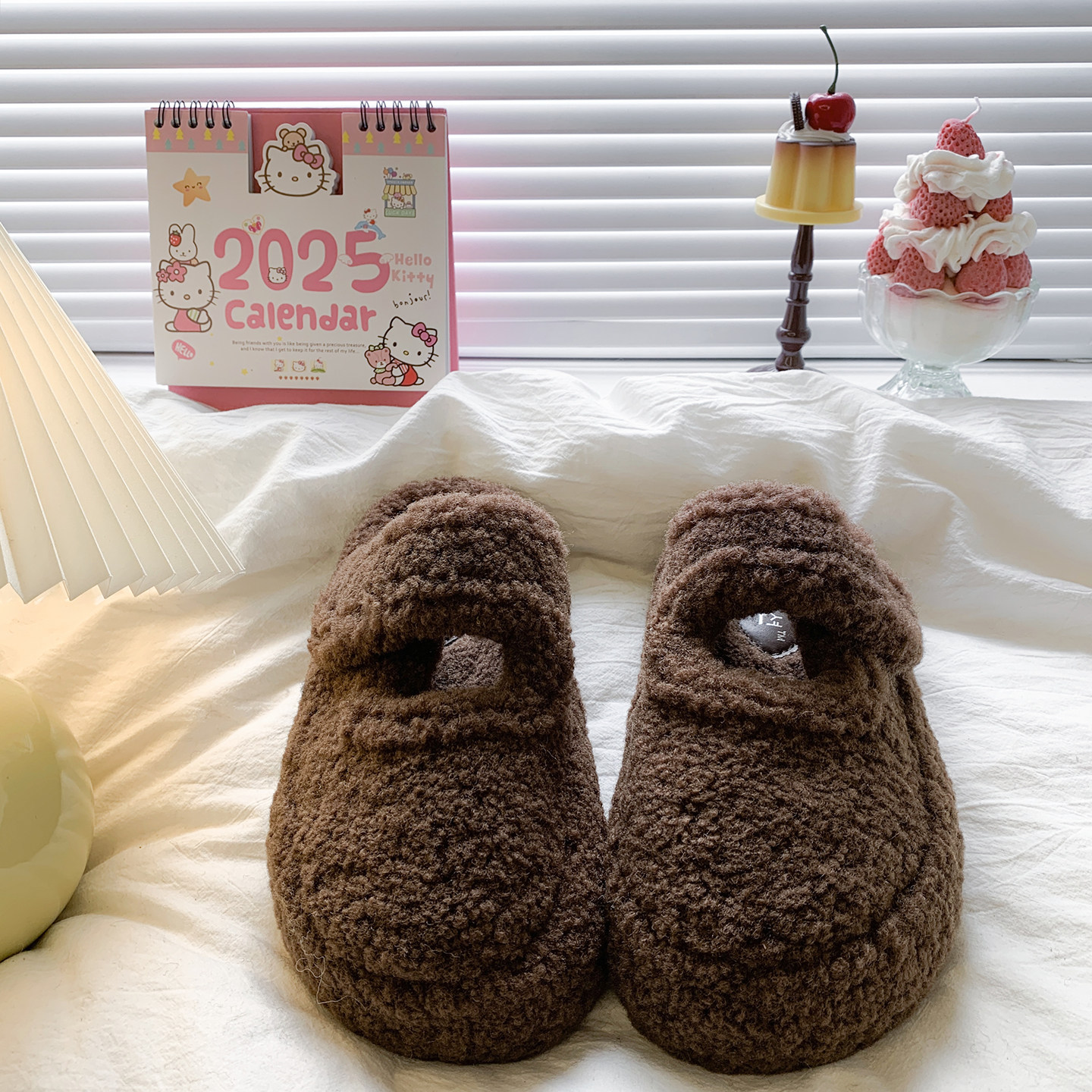 平底温柔舒适毛毛鞋女外穿2025秋冬新款仙女风加绒一字玛丽珍棉鞋,淘宝优惠券,粉丝福利购,淘宝优惠卷