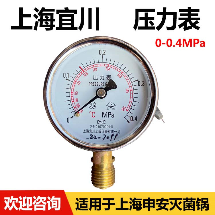 上海宜川上岭压力表0-0.4MPa新标准上海申安立式压力蒸汽灭菌器 - 图3