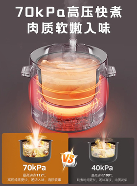 美的双胆电压力锅6L大容量