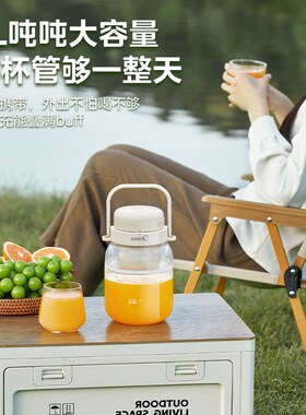 美的便携双盖电动榨汁杯
